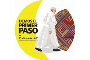 logo papieskiej podróży do kolumbii
